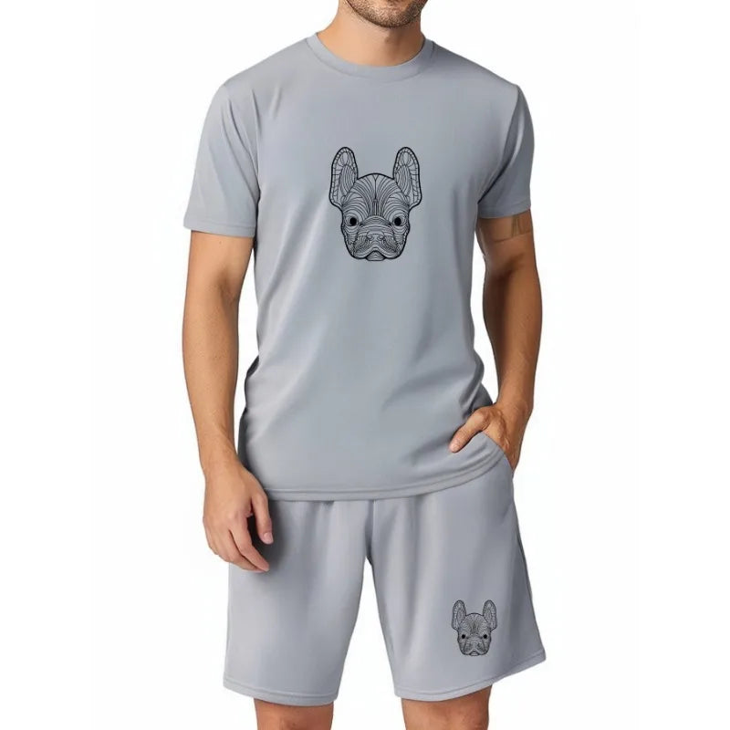 2025 new fashion round neck short sleeve shorts casual sports suit letter printing new trendy breathable and comfortable
