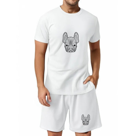 2025 new fashion round neck short sleeve shorts casual sports suit letter printing new trendy breathable and comfortable